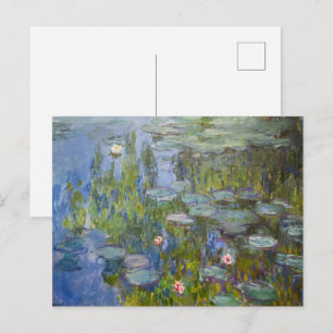 Cartão Postal Ninféias de Claude Monet 1915 Arte Impressionista