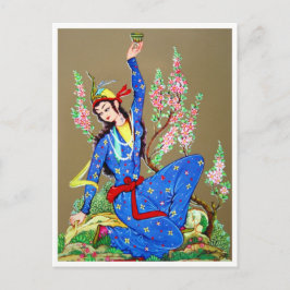 Cartão Postal Ninfoma com bebendo