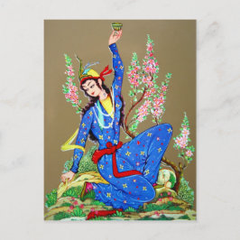 Cartão Postal Ninfoma com bebendo