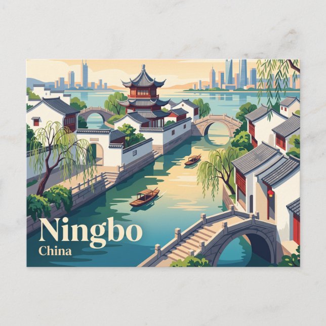 Cartão Postal Ningbo, China (Frente)