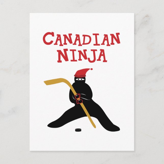 Cartão Postal Ninja canadense (Frente)