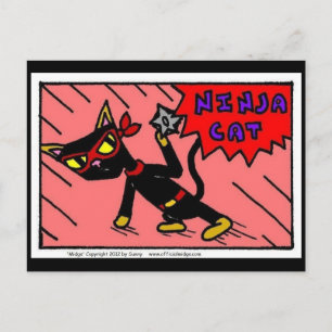Cartão postal "NINJA CAT"