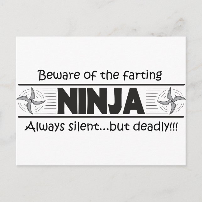Cartão Postal ninja fart (Frente)