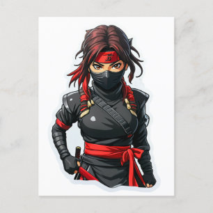 Cartão Postal Ninja Girl