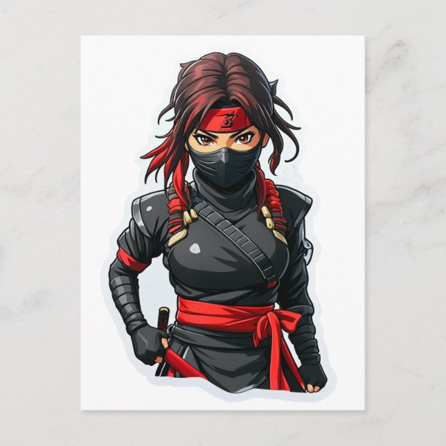 Cartão Postal Ninja Girl (Frente)
