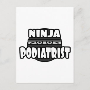 Cartão Postal Ninja Podiatrista