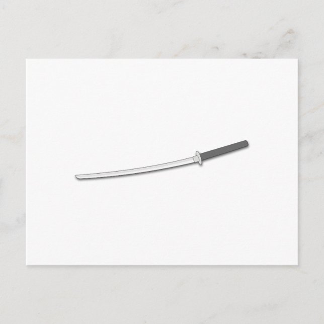 Cartão Postal Ninja Samurai Sword (Frente)