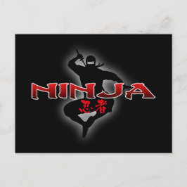 Cartão Postal Ninja Silhouette