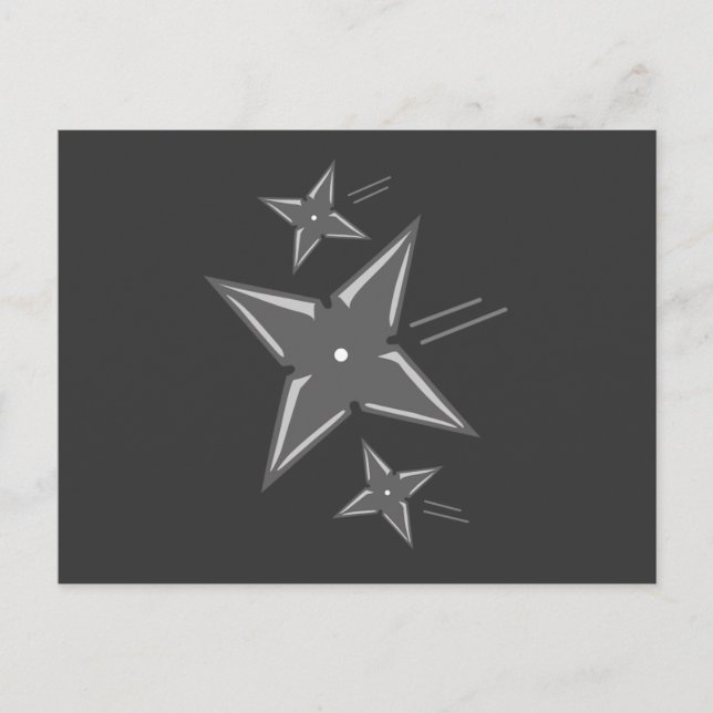 Cartão Postal Ninja Stars (Frente)