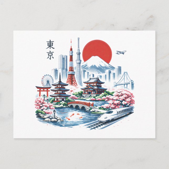 Cartão Postal Nippon Sakura Tokyo Sakura  (Frente)