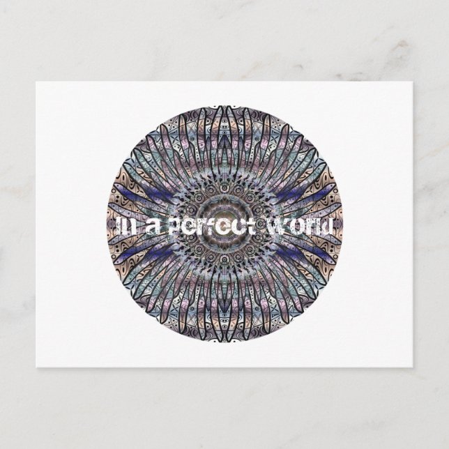 Cartão Postal Nirvana .Em uma placa de Posto mundial perfeita (Frente)
