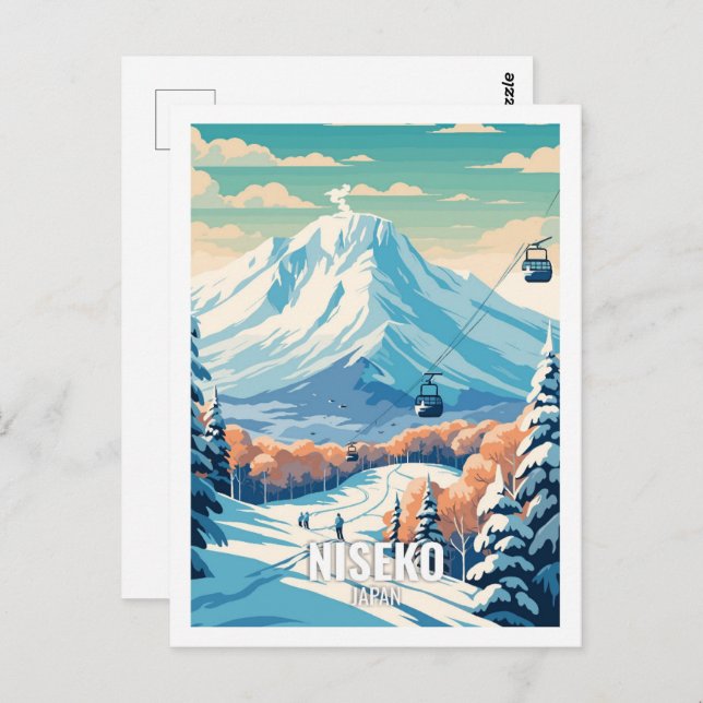 Cartão Postal Niseko Japan Famosos lugares de Viagem (Frente/Verso)