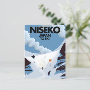 Cartão Postal Niseko Japan ski impressão