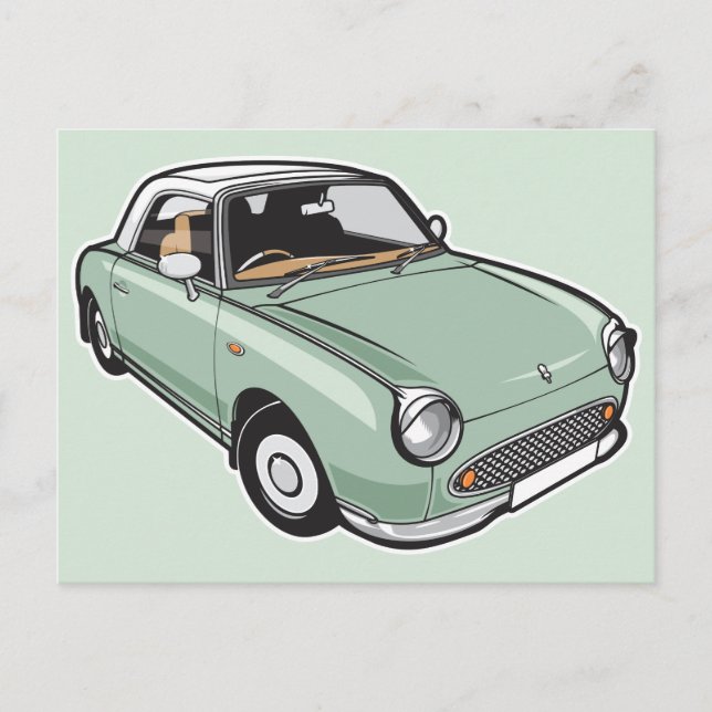 Cartão Postal Nissan Figaro Emerald Green (Frente)