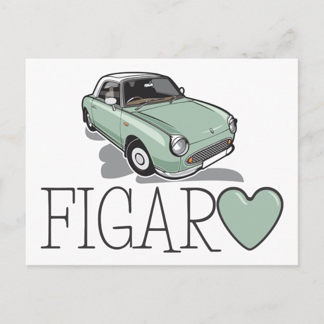Cartão Postal Nissan Figaro Emerald Green (Frente)