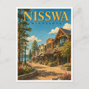 Cartão Postal Nisswa Minnesota Downtown Nisswa GeoSaga