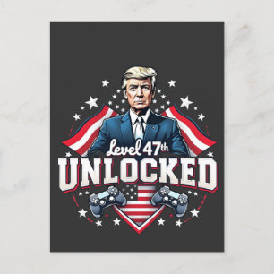 Cartão Postal Nível 47 desbloqueado Dia de Inauguração de Trump 