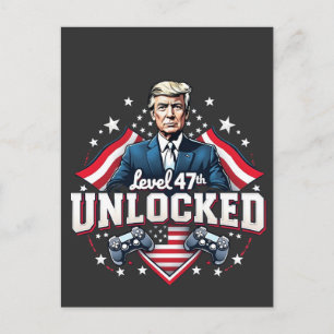 Cartão Postal Nível 47 desbloqueado Dia de Inauguração de Trump