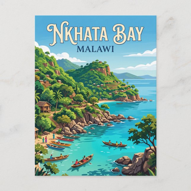 Cartão Postal Nkhata Bay Malawi (Frente)