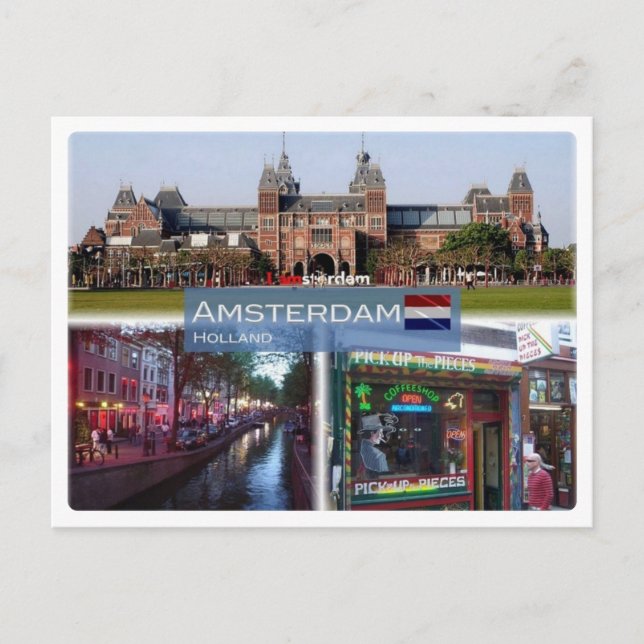 Cartão Postal NL Holland - Amesterdã - (Frente)