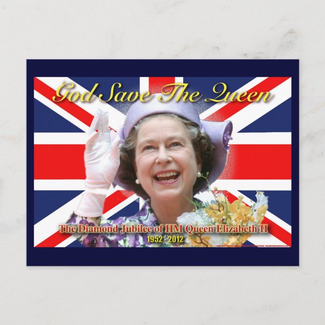 Cartão Postal No.1 jubileu de diamante do HM rainha Elizabeth (Frente)