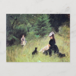 Cartão Postal No campo por Berthe Morisot
