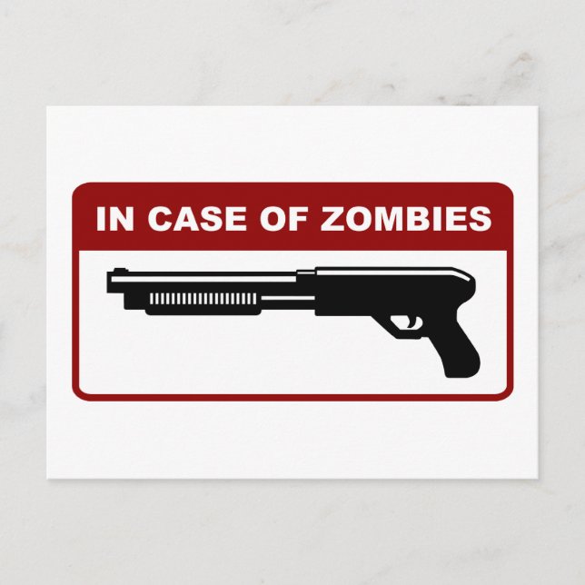 Cartão Postal No Caso De Zombies (Frente)
