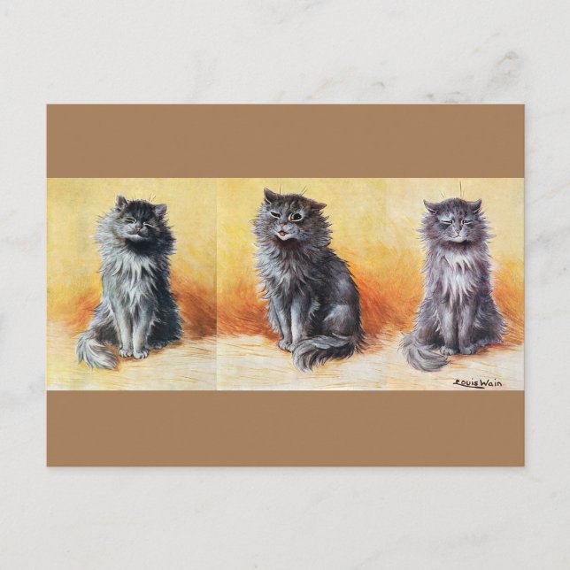 Cartão Postal No Cat Show, Louis Wain (Frente)