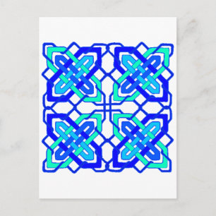 Cartão Postal Nó Celta 3 Azul