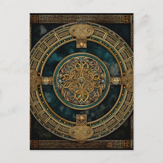 Cartão Postal Nó Celta Colorida (Frente)