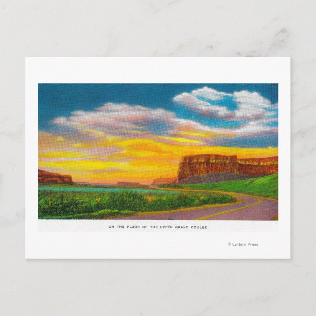 Cartão Postal No chão da Barragem do Alto Coulee (Frente)