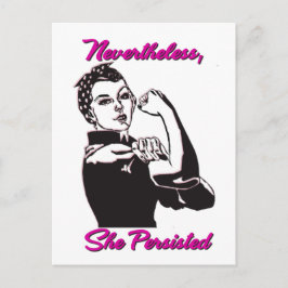 Cartão Postal No Entanto, Ela Persiste Rosie Riveter Postcard