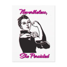No Entanto, Ela Persiste Rosie Riveter Postcard