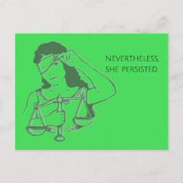 Cartão Postal No entanto, persistiu (verde)