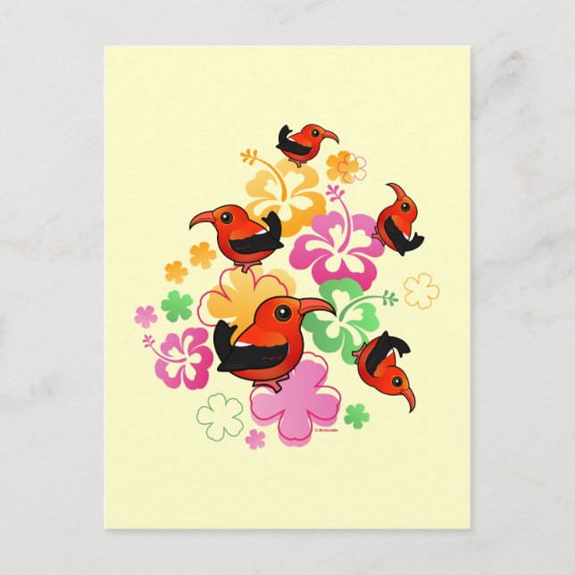 Cartão Postal No estilo havaiano "I'iwi (Frente)