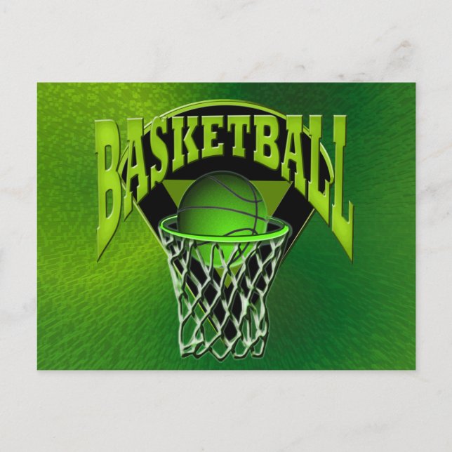 Cartão Postal No Hoop Basball e fundos (Frente)