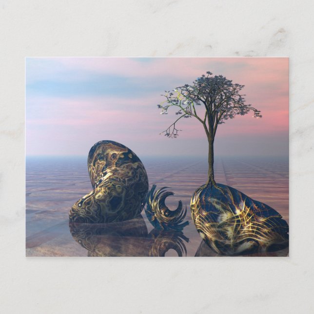 Cartão Postal No infinito plano fractal 3D (Frente)