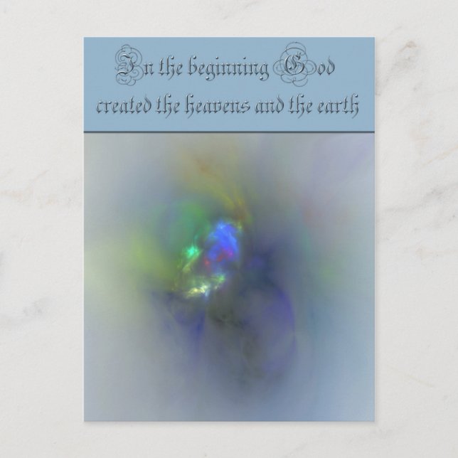 Cartão Postal No início fractal (Frente)