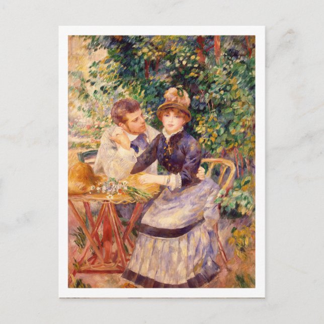 Cartão Postal No Jardim Pierre-Auguste Renoir (Frente)