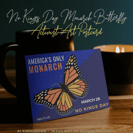 Cartão Postal No Kings Day Monarch Butterfly Activist Art