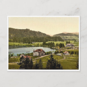 Cartão Postal No lago, Titisee, Floresta Negra, Baden, Alemanha