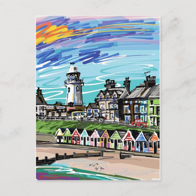 Cartão Postal No litoral (Frente)