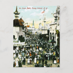 Cartão Postal No Luna Park, Coney Island, Nova York