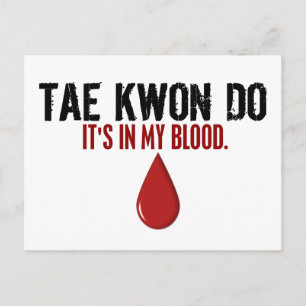 Cartão Postal No meu sangue TAE KWON DO