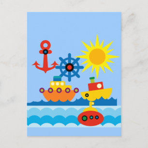Cartão Postal No oceano