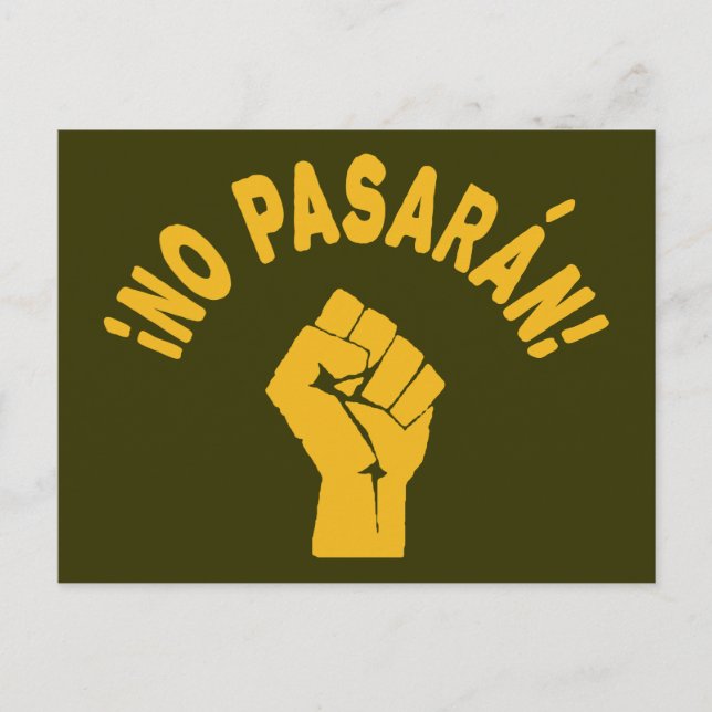 Cartão Postal No Pasaran - Eles Não Passarão (Frente)