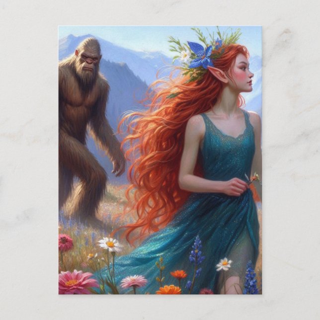 Cartão Postal No Prado Com Sasquatch (Frente)