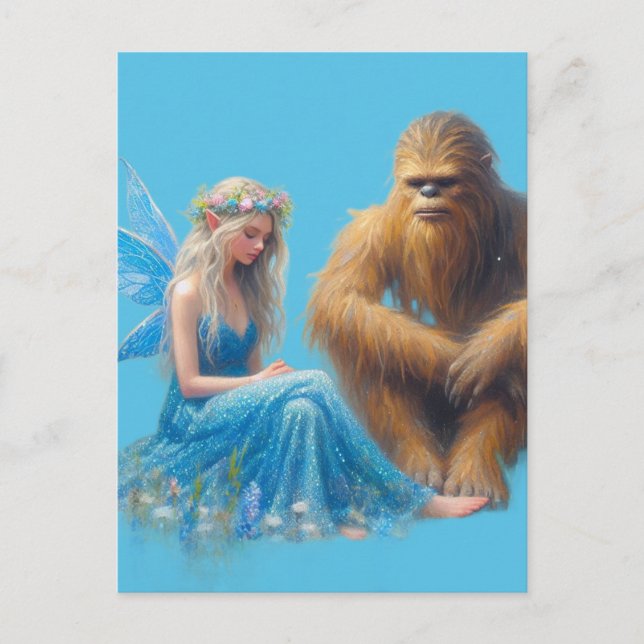 Cartão Postal No Prado Com Sasquatch (Frente)