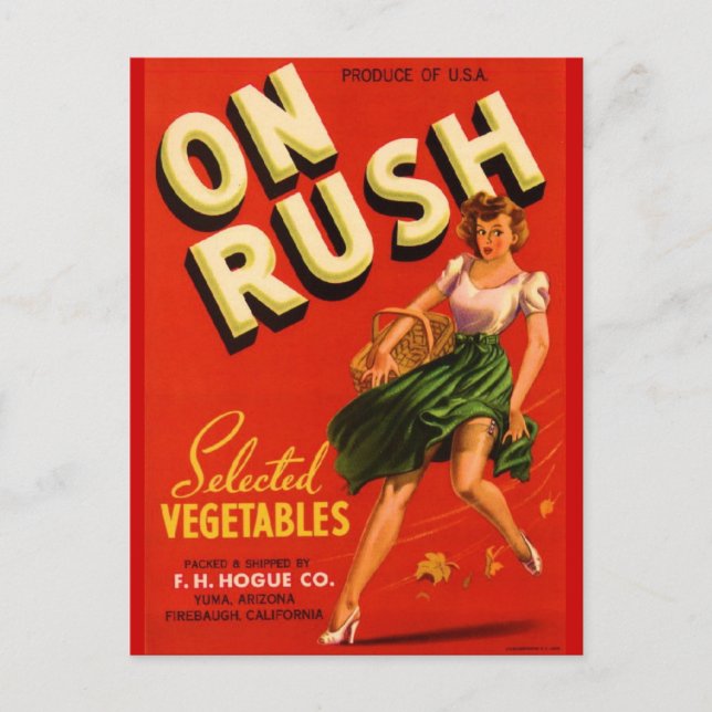 Cartão Postal No Rush (Frente)