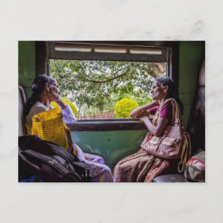 Cartão Postal No trem do Sri Lanka